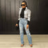 Women's Washed High Waist Straight Ripped Jeans - ROUTINE FASHION